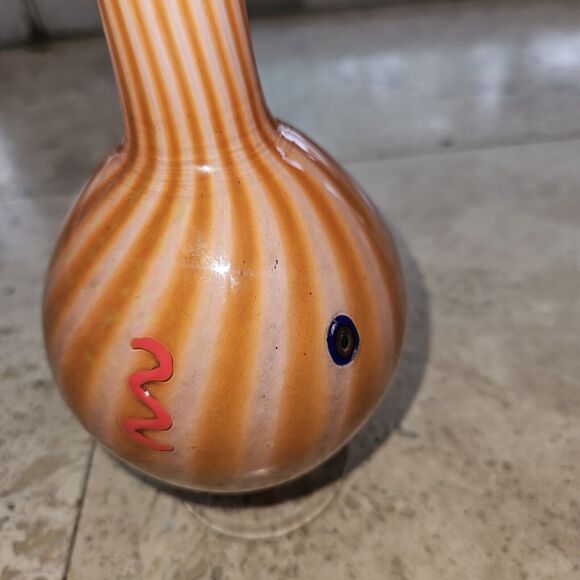 Antonio Garcia Art Glass Goose Neck Jack in the Pulpit Whimsical Bud Vase Signed - Picture 3 of 7